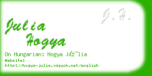 julia hogya business card